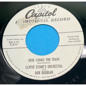 Cliffie Stone with Bob Roubian Here Comes the Train 45 Rockabilly Country Promo